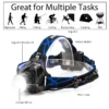 25000LM LED Headlamp Rechargeable Headlight