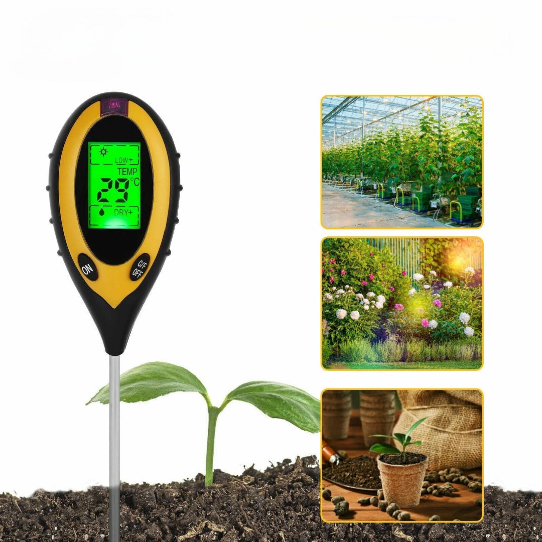4 in 1 PH Tester Soil Water Moisture Light Test Meter for Garden Plant Seeding