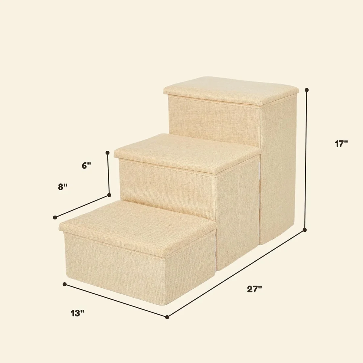 Adjustable Dog Pet Stairs with Storage