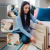 Adjustable Dog Pet Stairs with Storage