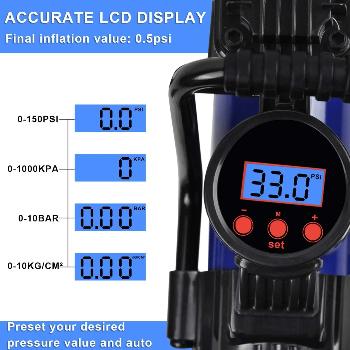 Portable Car Air Compressor With Digital Tire Inflator