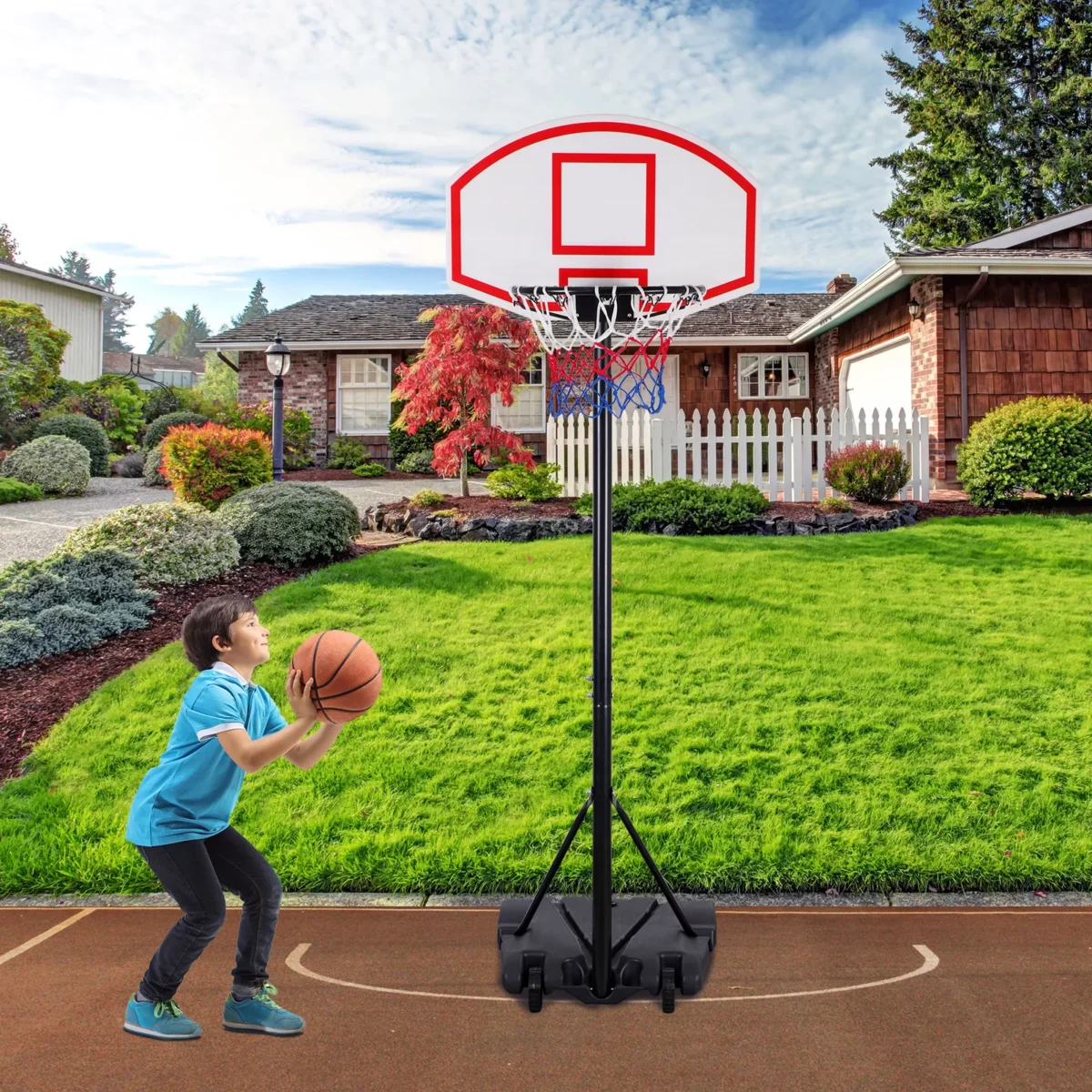 Portable Kids Adjustable Basketball Hoop