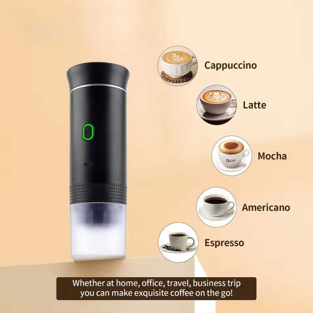 3-in-1 Wireless Electric Portable Espresso Coffee Maker Machine