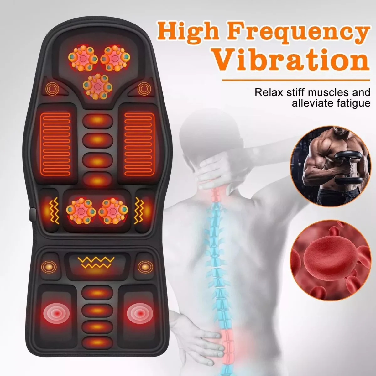 Heated Massager Chair For Home Car Office