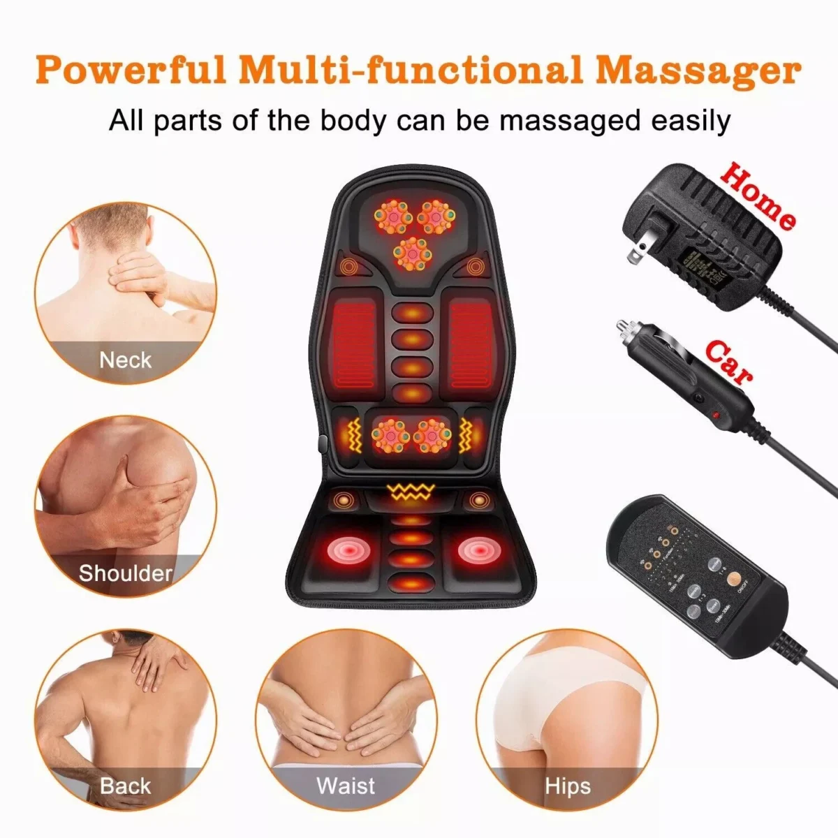 Heated Massager Chair For Home Car Office