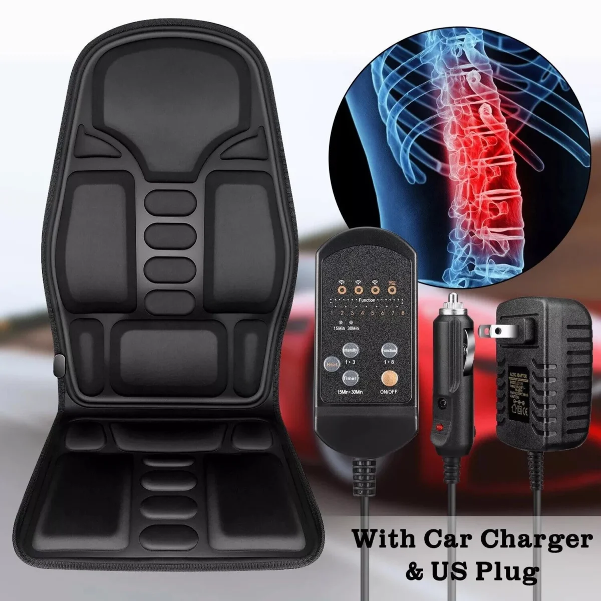 Heated Massager Chair For Home Car Office