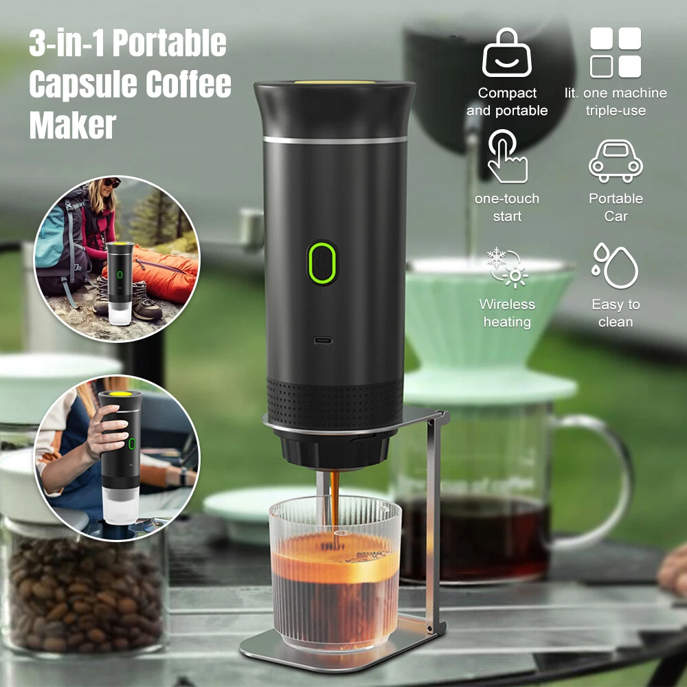 3-in-1 Wireless Electric Portable Espresso Coffee Maker Machine
