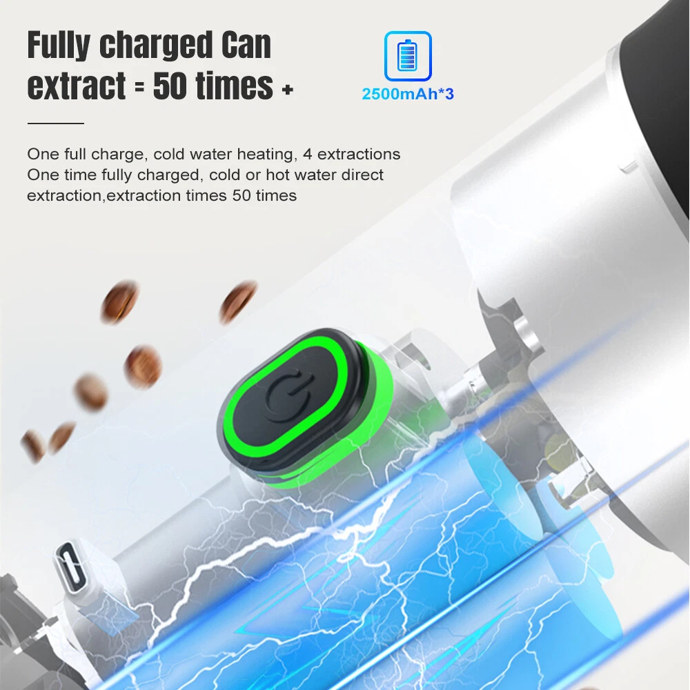 3-in-1 Wireless Electric Portable Espresso Coffee Maker Machine