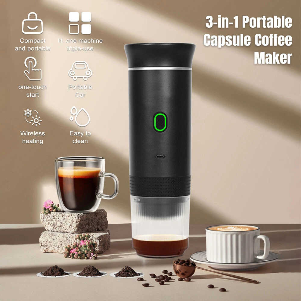 3-in-1 Wireless Electric Portable Espresso Coffee Maker Machine