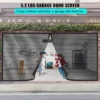 Large Instant Magnetic Garage Opening Screen Door