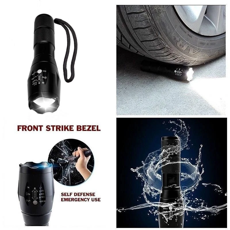 Super Bright LED Tactical Flashlight Rechargeable