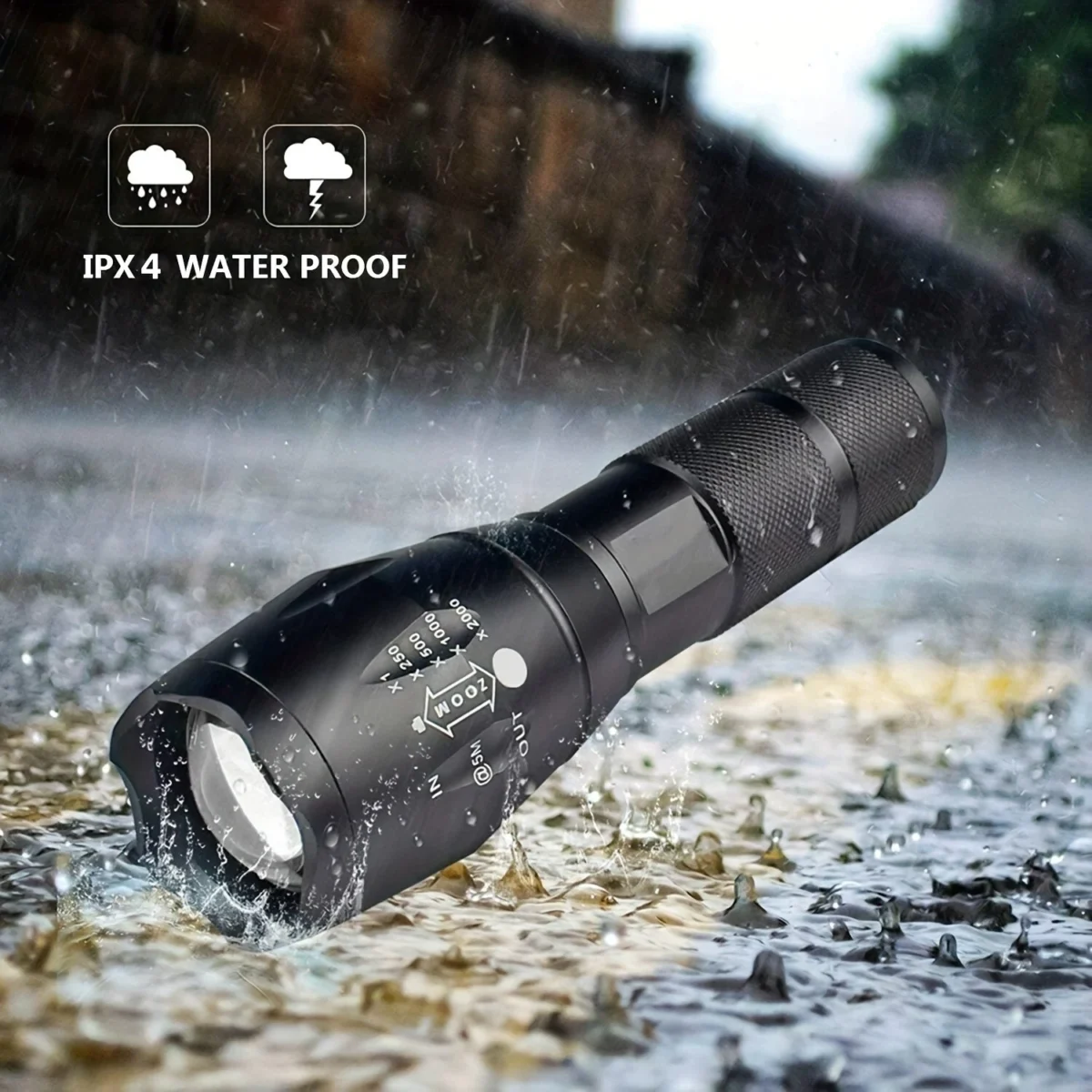 Super Bright LED Tactical Flashlight Rechargeable