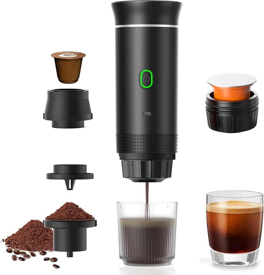 3-in-1 Wireless Electric Portable Espresso Coffee Maker Machine
